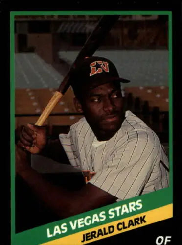 Jerald Clark baseball card showcasing original gloss from 1988 CMC Las Vegas Stars collection