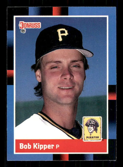 Pittsburgh Pirates 1988 Donruss Bob Kipper baseball card featuring team cap and logo