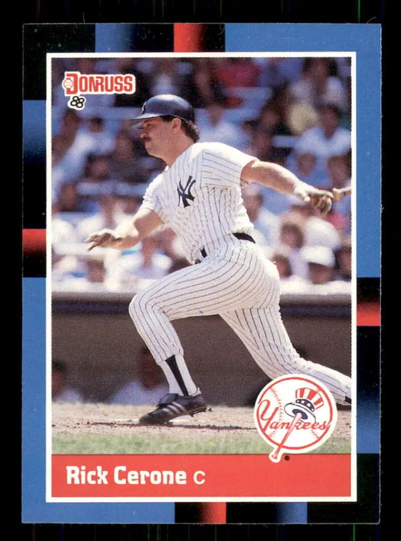 Baseball card of Rick Cerone in Yankees uniform, a collectible for trading cards enthusiasts