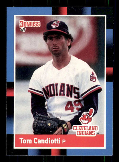 Tom Candiotti 1988 Donruss #377 Cleveland Indians baseball card in white uniform