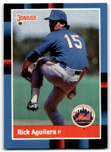 Rick Aguilera baseball card 1988 Donruss NM original gloss Mets ID:39041 cards typically sell