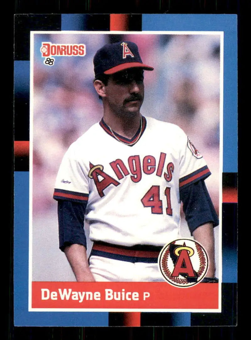 1988 Donruss Baseball Card of Wayne Buice, California Angels Pitcher #41