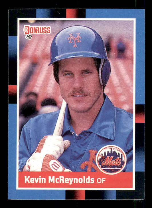 1988 Donruss #617 Kevin McReynolds New York Mets Baseball Card in blue uniform