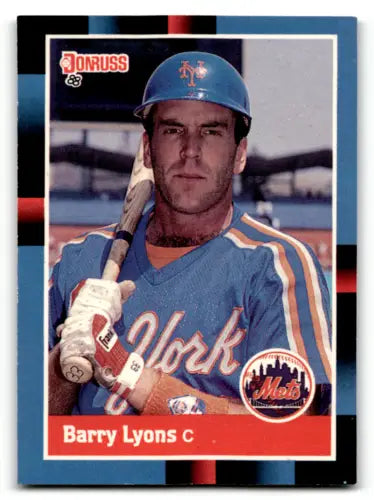 Barry Lyons baseball card 1988 Donruss original gloss Mets rookie SP ID:58520