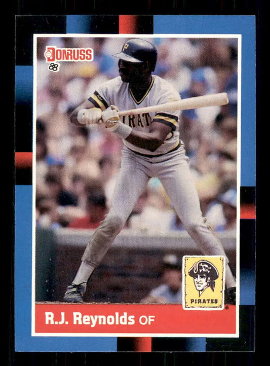 1988 Donruss #65 R.J. Reynolds baseball card of Pittsburgh Pirates player in batting stance