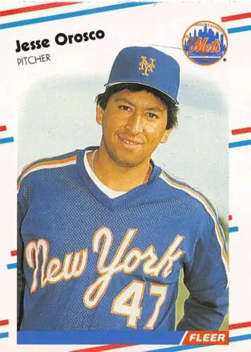 1988 Fleer #148 Jesse Orosco baseball card in original gloss, cards typically sell well