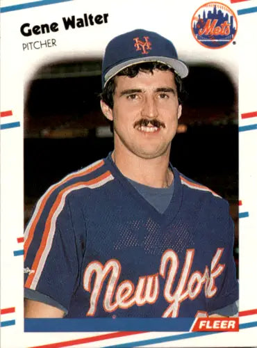 Original gloss 1988 Fleer #153 Gene Walter baseball card for Mets collectors