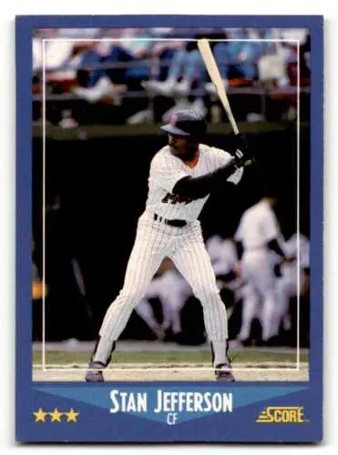 1988 Score #114 Stan Jefferson San Diego Padres Baseball Card with original gloss finish