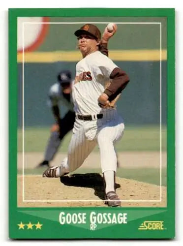 Goose Gossage San Diego Padres baseball card with original gloss from 1988 Score #331