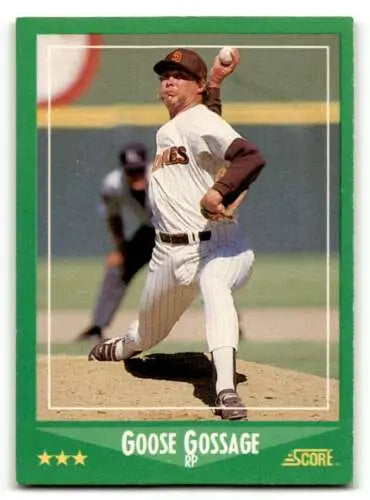 Goose Gossage San Diego Padres baseball card with original gloss in excellent condition