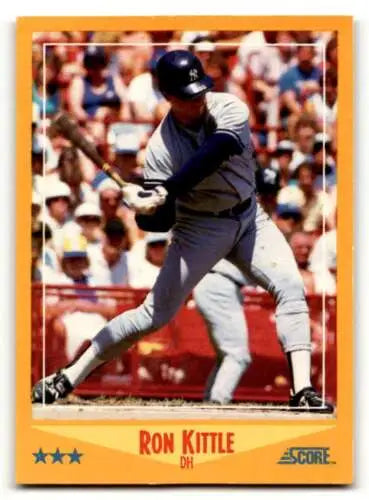 1988 Score Ron Kittle New York Yankees baseball card with original gloss finish