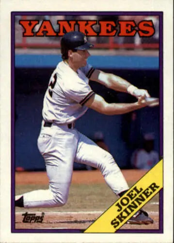 Joel Skinner baseball card from 1988 Topps #109 with original gloss, Yankees collectible