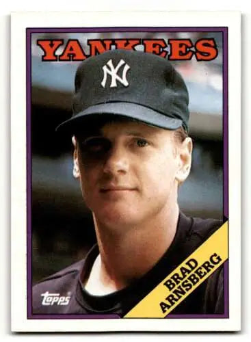 1988 Topps #159 Brad Arnsberg New York Yankees Baseball Card with original gloss