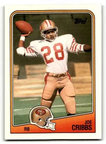 Joe Cribbs San Francisco 49ers football card with original gloss in excellent condition