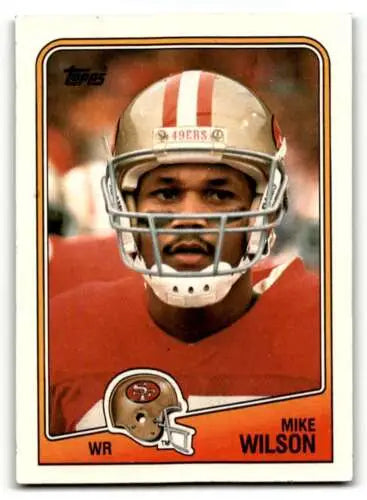 Mike Wilson San Francisco 49ers football card with original gloss, 1988 Topps #44