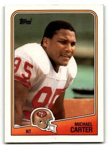 Michael Carter San Francisco 49ers football card with original gloss in EX condition