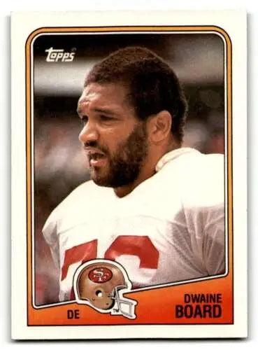 Dwaine Board San Francisco 49ers football card with original gloss from 1988 Topps