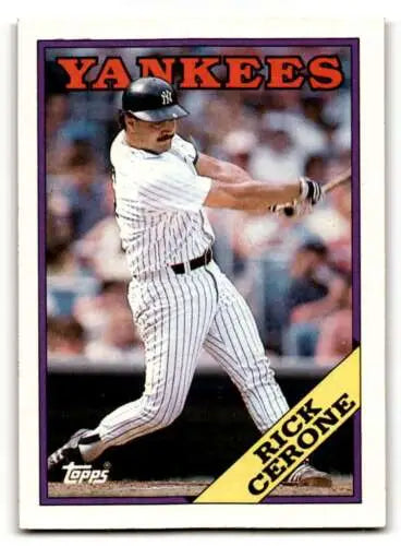 1988 Topps #561 Rick Cerone New York Yankees Baseball Card with original gloss quality