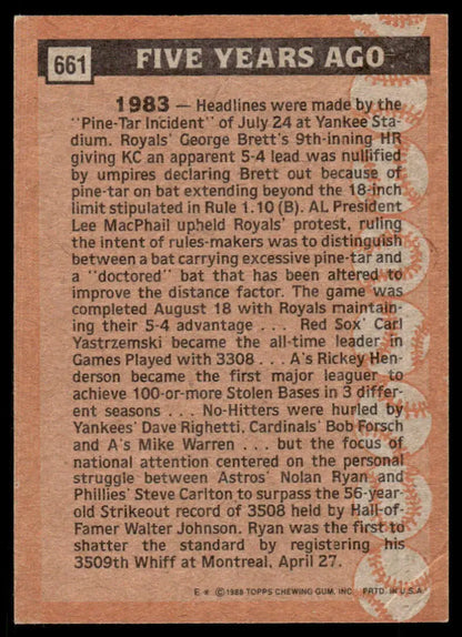 Newspaper clipping titled Five Years Ago covering Nolan Ryan and Houston Astros baseball events