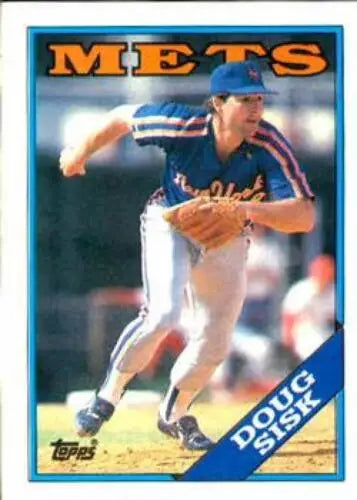 Doug Sisk baseball card from 1988 Topps #763 with original gloss, Mets collectible