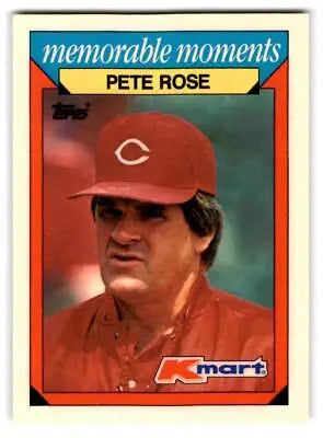 Pete Rose baseball card from 1988 Topps Kmart Memorable Moments series