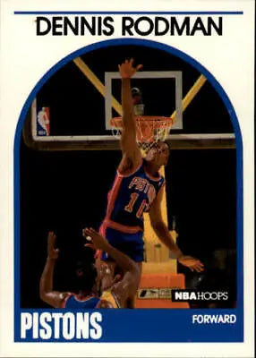 Dennis Rodman Detroit Pistons NBA basketball card 1989-90 Hoops #211 EX condition