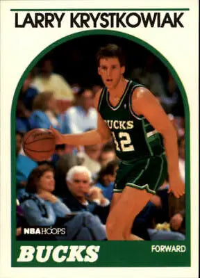 1989-90 Hoops #258 Larry Krystkowiak Rookie Milwaukee Bucks NBA Basketball Card