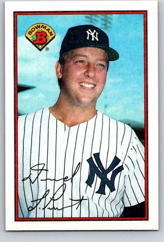 Baseball card of Dave LaPoint in New York Yankees pinstripe uniform and navy cap