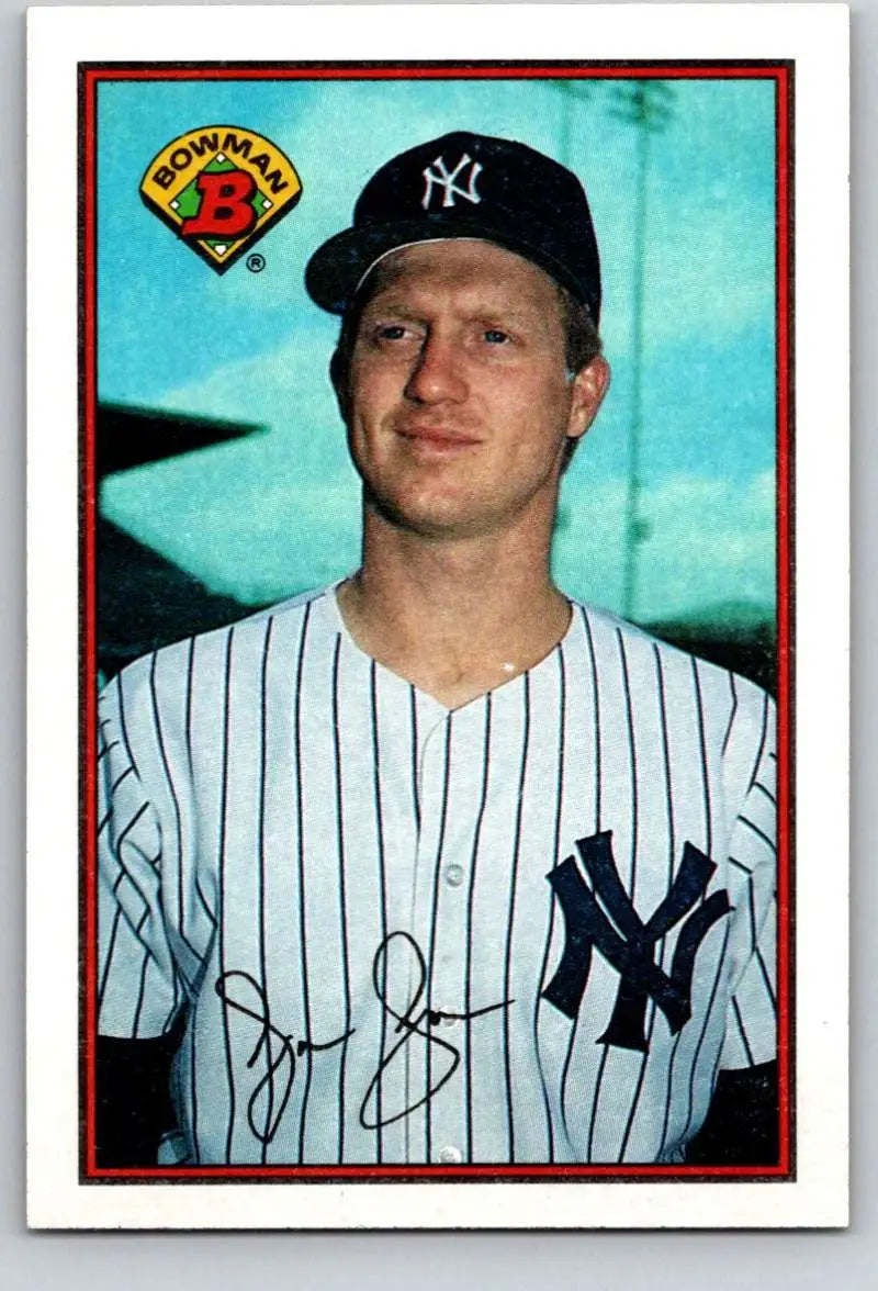 1989 Bowman #169 Jimmy Jones New York Yankees baseball card in pinstripe uniform