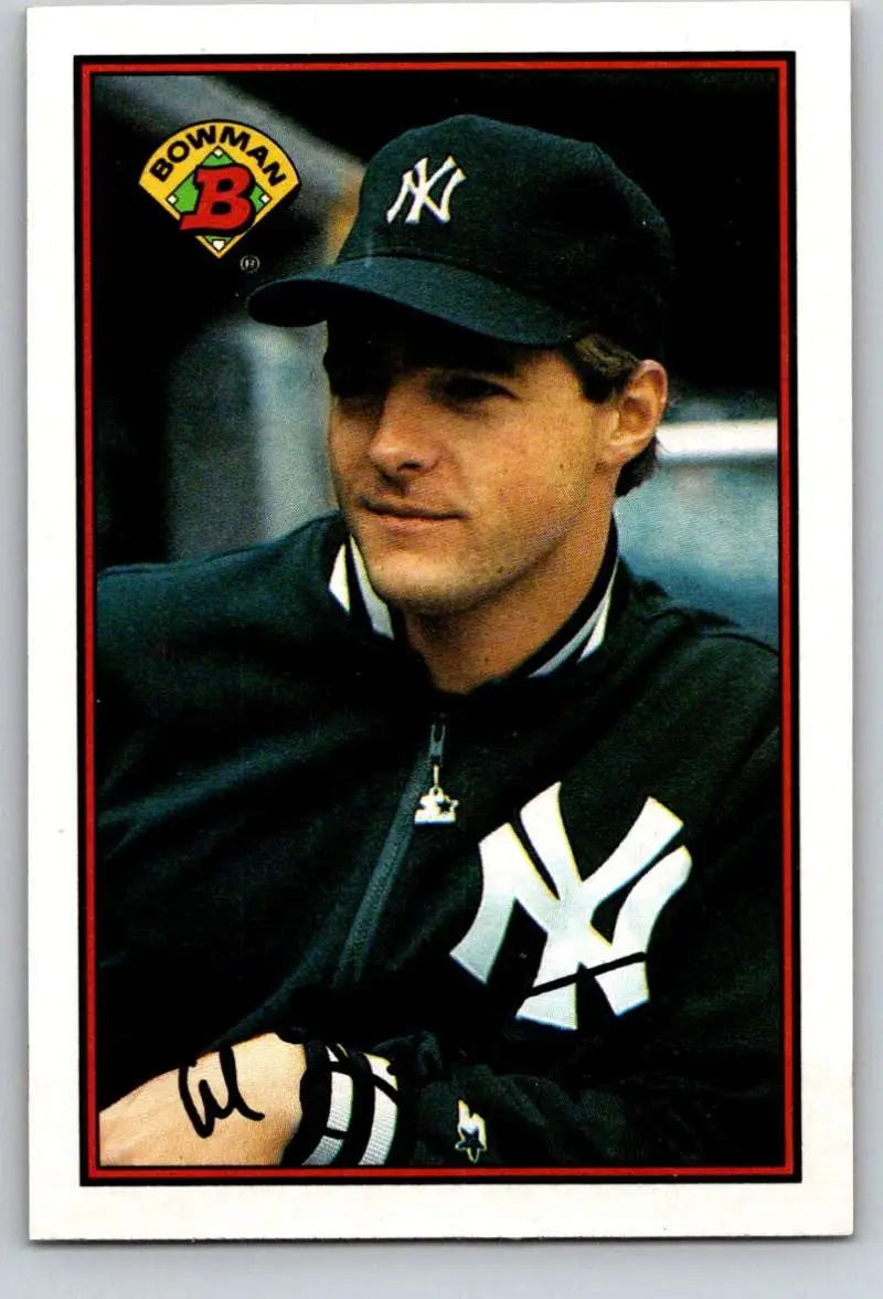 New York Yankees Baseball Card featuring Al Leiter in team cap and jacket