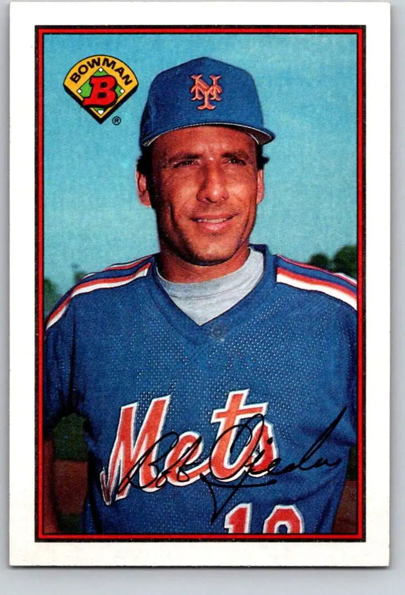 Bob Ojeda in New York Mets uniform on 1989 Bowman baseball card