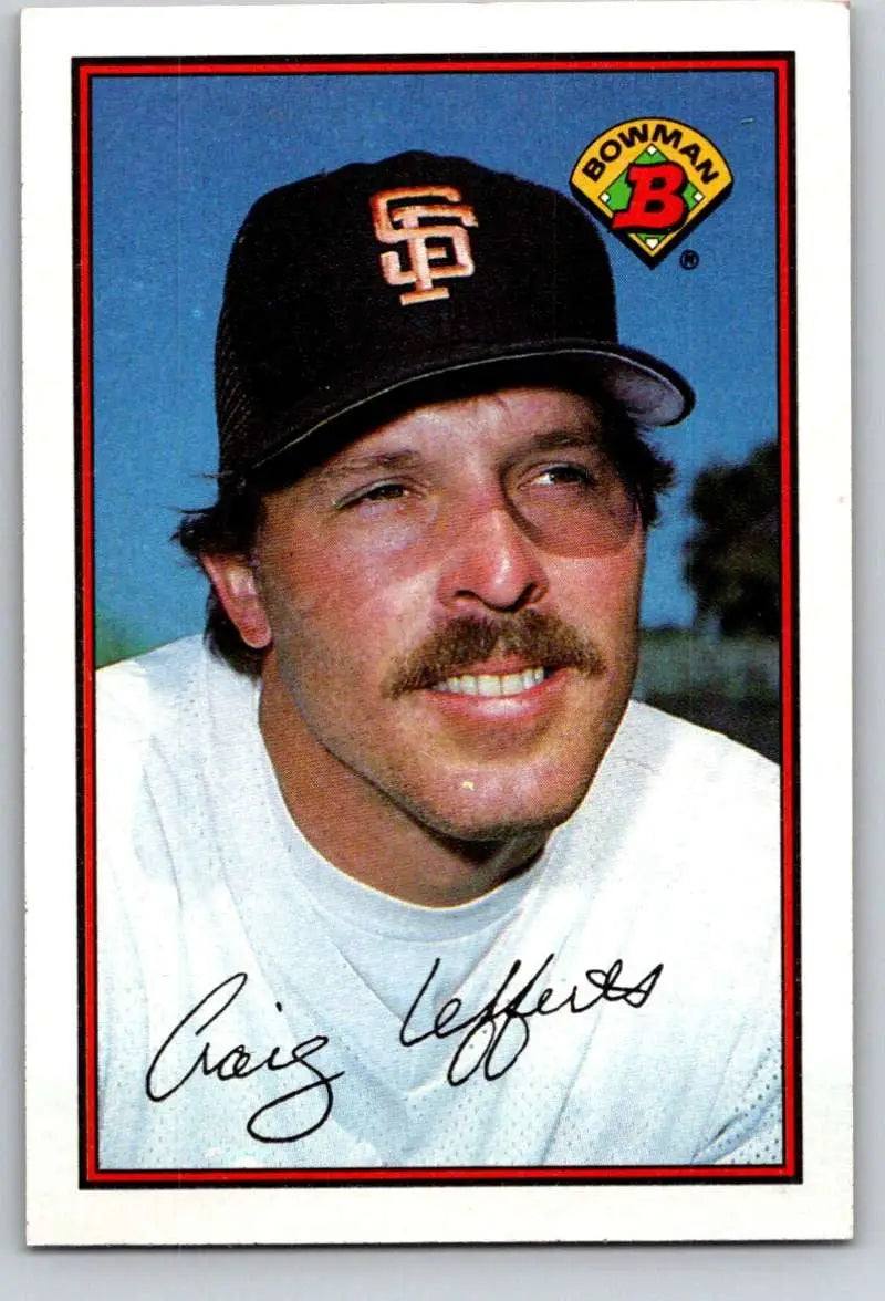 Baseball card of San Francisco Giants player Craig Lefferts in team uniform