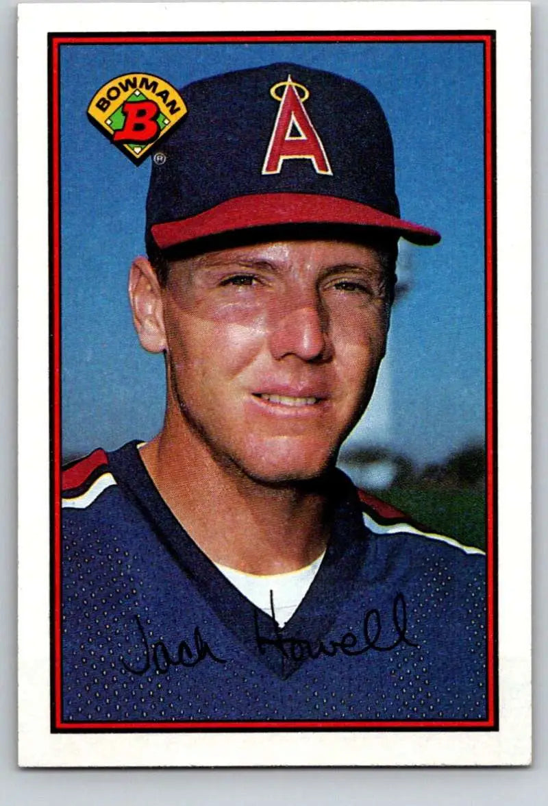 Jack Howell baseball card in California Angels navy blue uniform and cap