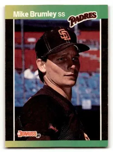 Baseball card of Mike Brumley San Diego Padres featuring original gloss design