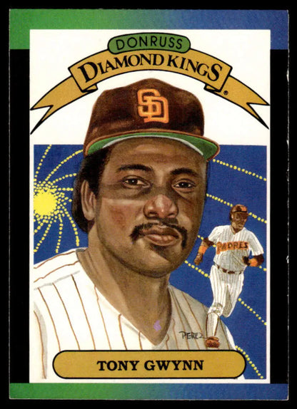 Tony Gwynn baseball card from 1989 Donruss Diamond Kings for San Diego Padres fans