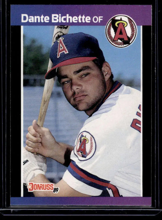 Dante Bichette California Angels baseball card with player in white uniform holding bat