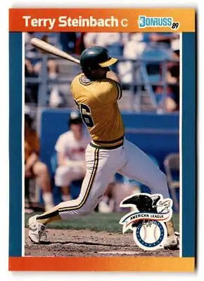 Terry Steinbach baseball card from the 1989 Donruss All-Stars trading cards collection