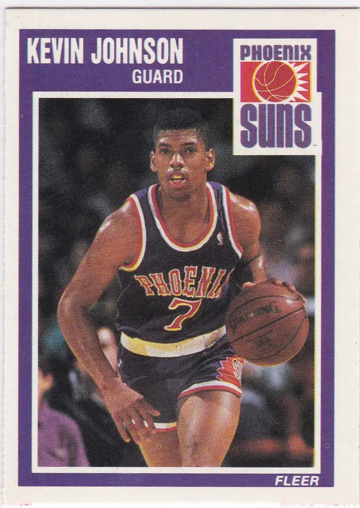 Basketball trading card of Kevin Johnson RC Phoenix Suns in action