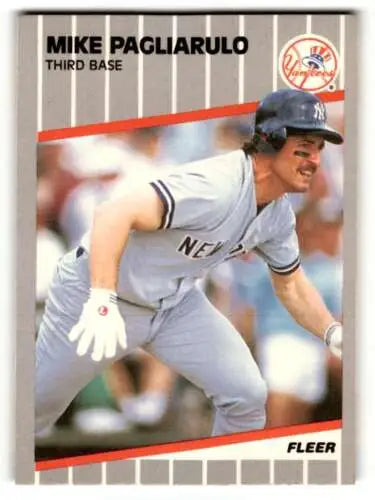 Mike Pagliarulo baseball card, original gloss, New York Yankees baseball cards