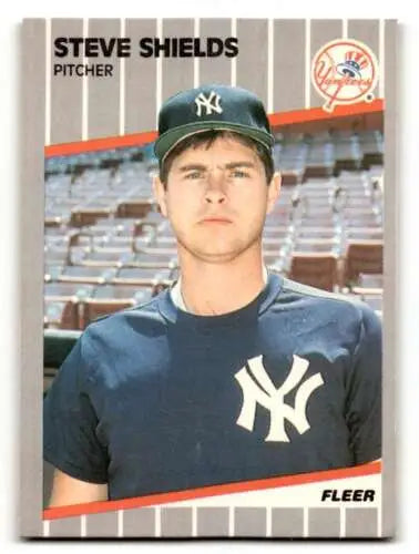 1989 Fleer #269 Steve Shields New York Yankees Baseball Card with original gloss finish