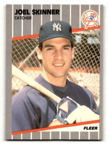 1989 Fleer #270 Joel Skinner New York Yankees baseball card with original gloss