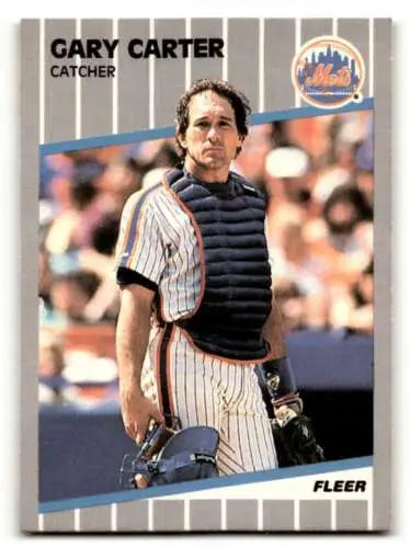 1989 Fleer #30 Gary Carter New York Mets Baseball Card with original gloss NM condition