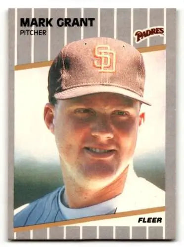 Mark Grant San Diego Padres baseball card with original gloss from 1989 Fleer NM-MT