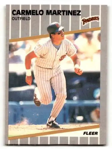 Carmelo Martinez San Diego Padres baseball card 1989 Fleer #311 original gloss finish