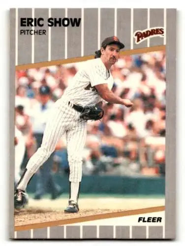 Eric Show baseball card featuring original gloss from San Diego Padres baseball collection