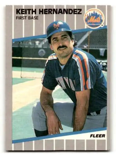 Keith Hernandez 1989 Fleer #37 New York Mets Baseball Card with original gloss