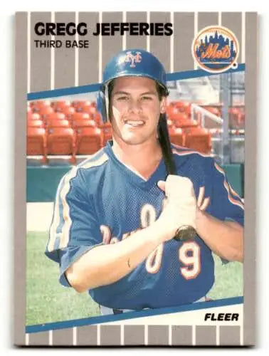 1989 Fleer #38 Gregg Jefferies New York Mets Baseball Card with original gloss