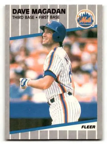 1989 Fleer #41 Dave Magadan New York Mets baseball card with original gloss quality