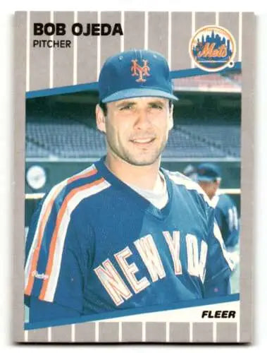 1989 Fleer #47 Bob Ojeda New York Mets baseball card with original gloss condition