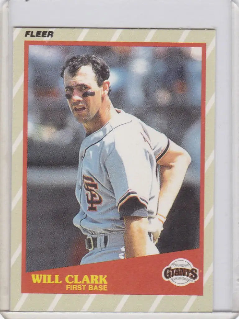 Fleer Superstars card of Will Clark from the San Francisco Giants